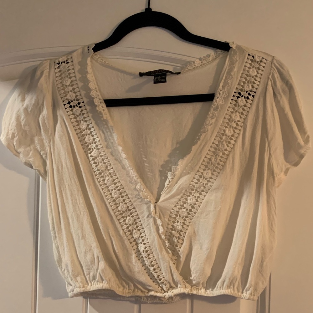 White crop top